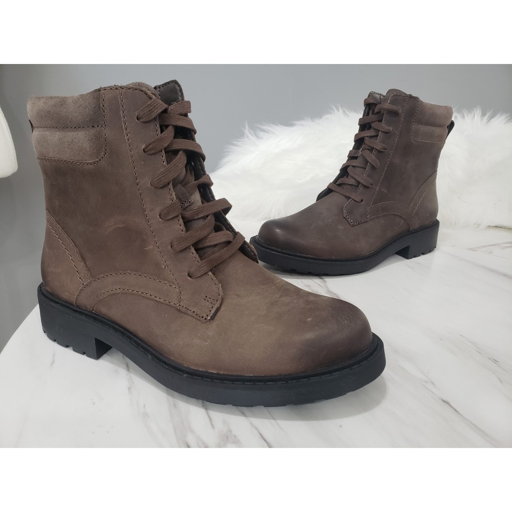NEW NO BOX SZ 6 Clarks Orinoco 2 Spice Taupe Nubuck BOOTS BOOTIE SIDE ZIP COMBAT